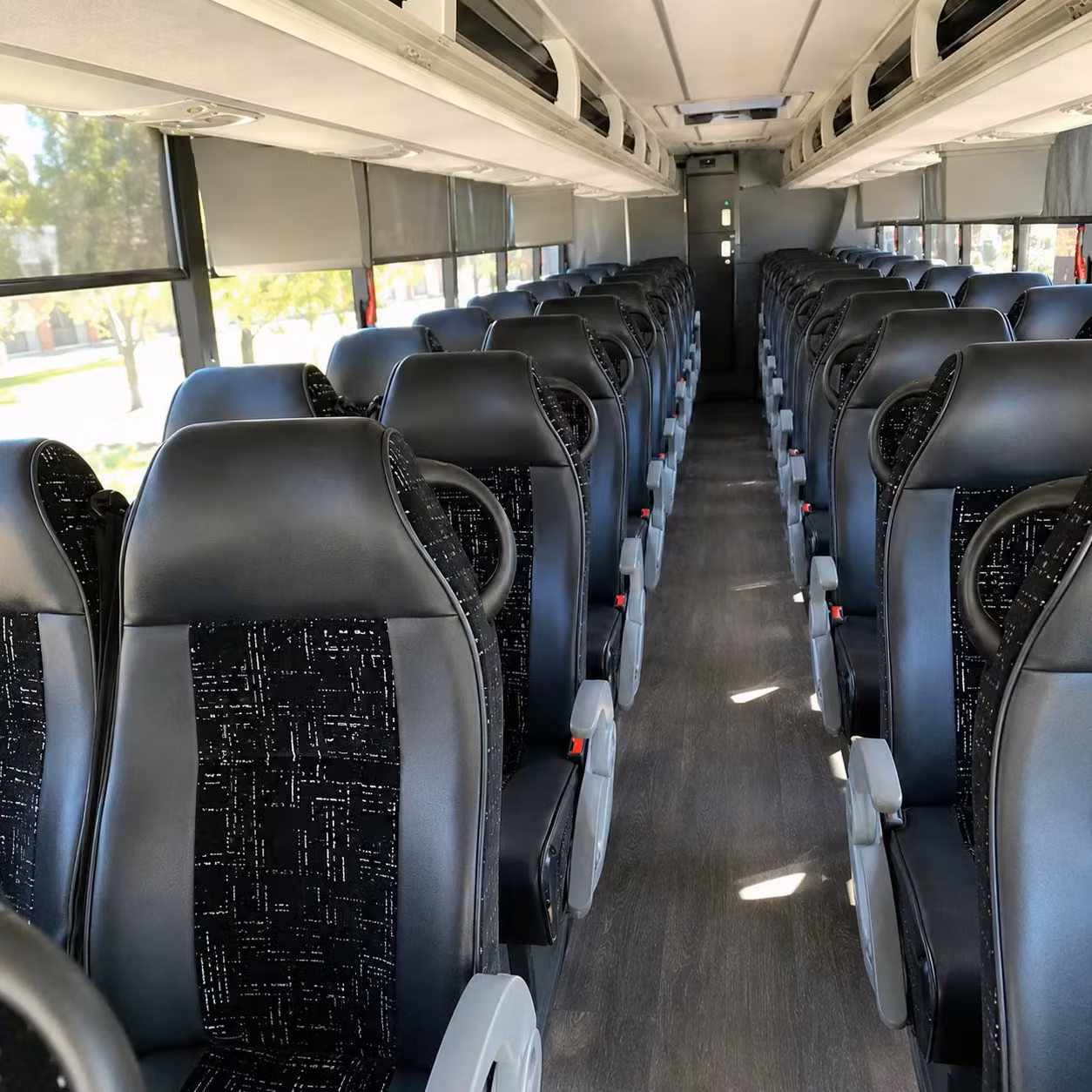 santa monica charter bus interior gallery