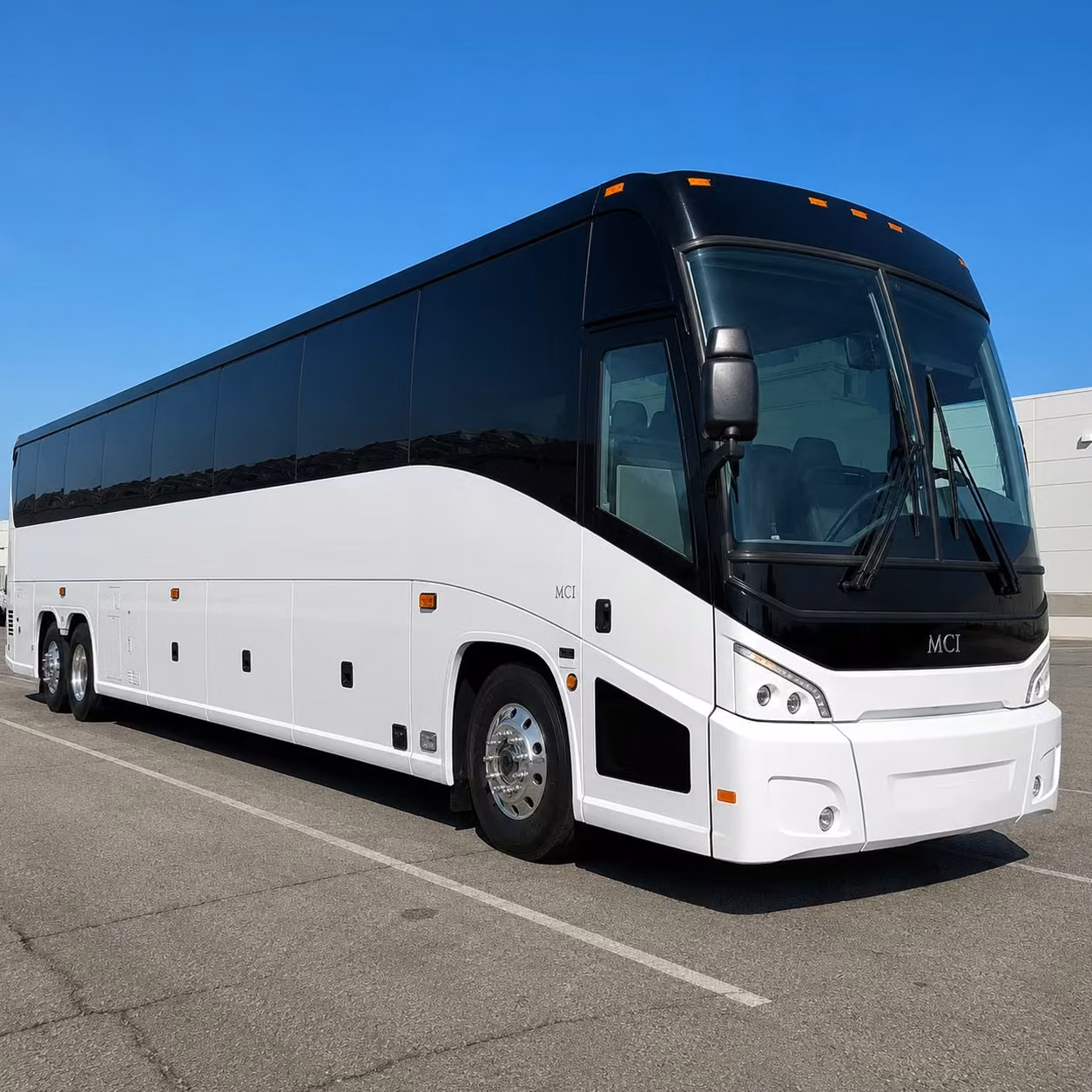 santa monica charter bus rental exterior