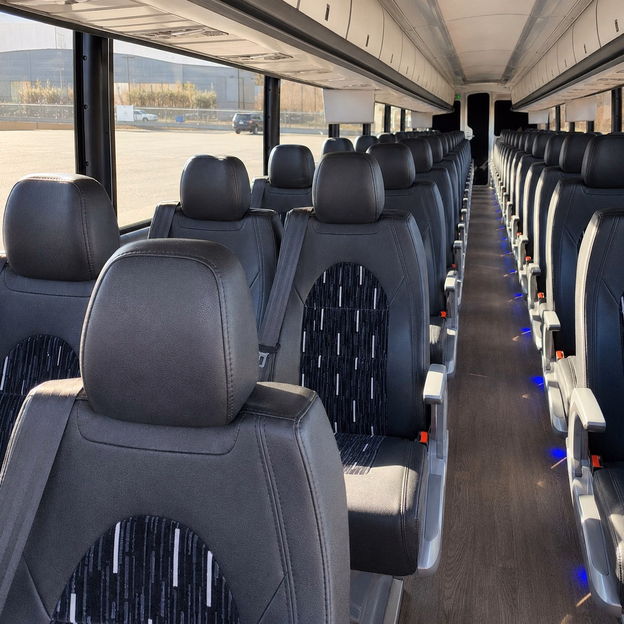 santa monica charter bus rental inside